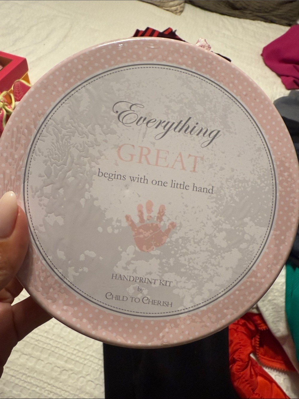 Nordstrom Pink and White Handprint Keepsake Kit